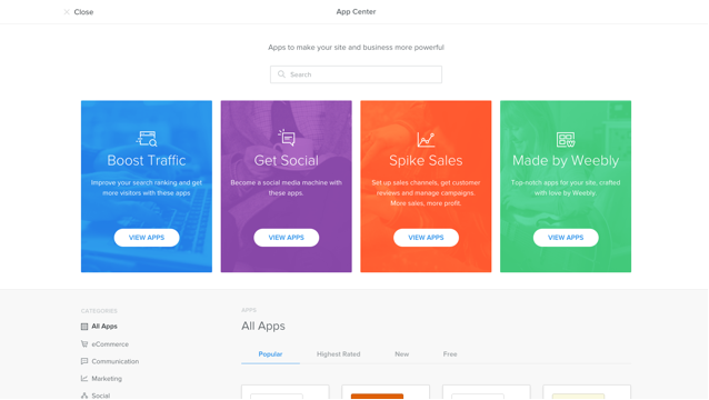App Center Home